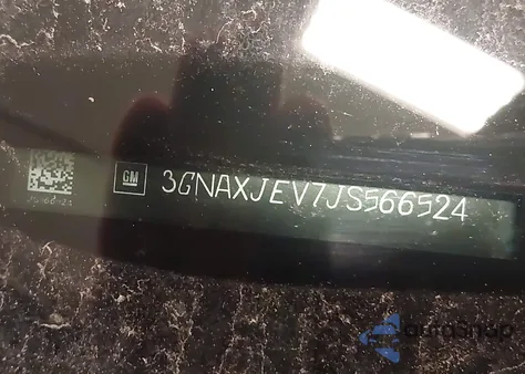 2018 Chevrolet Equinox Lt из США, поврежденный, VIN 3GNAXJEV7JS566524